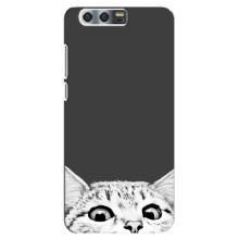 Чехол на  Хуавей Хонор 9, Глори 9, СТВ с Котами (VPrint) (Выглядывает кот)