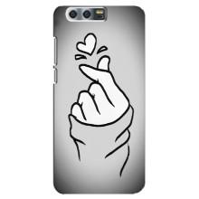 Чехол с принтом для Huawei Honor 9, Glory 9, STF (AlphaPrint - Знак сердечка)