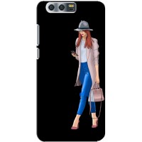 Чехол с картинкой Модные Девчонки Huawei Honor 9, Glory 9, STF – Девушка со смартфоном