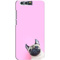Бампер для Huawei Honor 9, Glory 9, STF с картинкой "Песики" – Собака на розовом