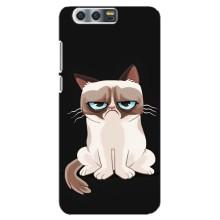 Чехол с принтом для Huawei Honor 9, Glory 9, STF (AlphaPrint) Модные коты (Грустный кот)