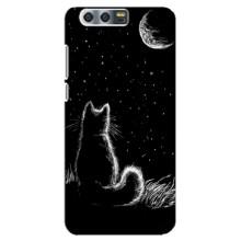 Чехол с принтом для Huawei Honor 9, Glory 9, STF (AlphaPrint) Модные коты (Котик и луна)