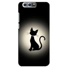 Чехол с принтом для Huawei Honor 9, Glory 9, STF (AlphaPrint) Модные коты (Силуэт котика)