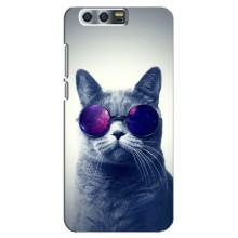 Чехол с принтом для Huawei Honor 9, Glory 9, STF (AlphaPrint) Модные коты (Стильный кот)