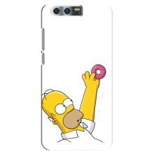 Чехол с Симпсонами для Huawei Honor 9, Glory 9, STF (VPrint) (Гомер с пончиком)