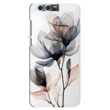 Чехол с цветочным принтом на  Хуавей Хонор 9, Глори 9, СТВ – Цветы на белом