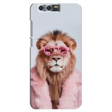 Чехол с принтом стильные животные для  Хуавей Хонор 9, Глори 9, СТВ – Лев в очках