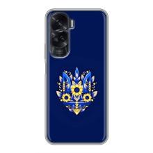 Чохли для Huawei Honor 90 Lite Укр. Символіка (AlphaPrint) (Квітковий Герб)
