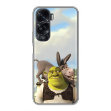 Чехол с мультфильмом Шрек на Huawei Honor 90 Lite – Шрек и осел