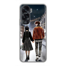 Чохол з дизайном Венздей 2 на Huawei Honor 90 Lite – Венздей і Тайлер