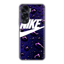 Чехол с логотипом Найк на Huawei Honor 90 Lite (Найк на фиолетовом)