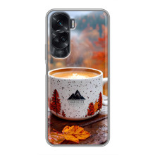 Чехол с уникальным дизайном «Осень с кофе» для Huawei Honor 90 Lite – Кофе на природе