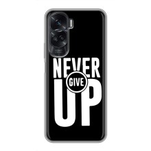 Силиконовый Чехол на Huawei Honor 90 Lite с картинкой Nike – Never Give UP