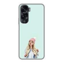 Силіконовый Чохол на Huawei Honor 90 Lite з картинкой Модных девушек (В шапці)