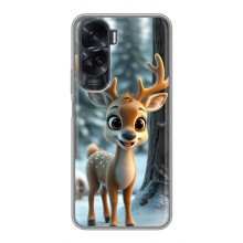 Яскравий чохол для Huawei Honor 90 Lite з Зимові Оленята – Оленятко в лісі
