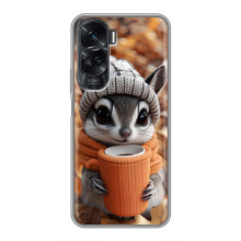 Печатный чехол «Зверята с кофе» для Huawei Honor 90 Lite