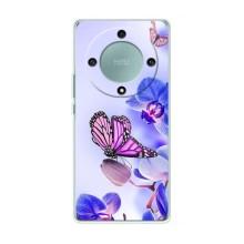 Чехлы с Цветами для Huawei Honor Magic 5 Lite 5G (VPrint) (Бабочка на цветочке)