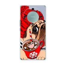 Чехлы с собаками для Huawei Honor Magic 5 Lite 5G (VPrint) (Собачка в шапке)