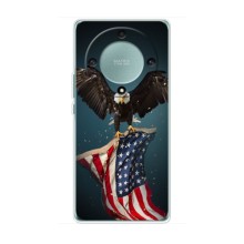 Чехол Флаг USA для Huawei Honor Magic 5 Lite 5G – Орел и флаг