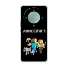Чехол Майнкрафт на Huawei Honor Magic 5 Lite 5G (AlphaPrint) Minecraft (герои Minecraft)
