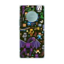 Чехол Майнкрафт на Huawei Honor Magic 5 Lite 5G (AlphaPrint) Minecraft (Коллаж Майнкрафт)