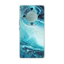 Мраморный чехол на Huawei Honor Magic 5 Lite 5G (VPrint) (Голубой мрамор)