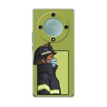 Силиконовый бампер (Работники) на Huawei Honor Magic 5 Lite 5G – Пожарник