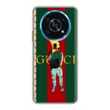 Брендновые Чехлы для Huawei Honor Magic 6 Lite 5G - (PREMIUMPrint) (Барт ГУЧЧИ)