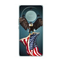 Чехол Флаг USA для Huawei Honor Magic 6 Lite 5G – Орел и флаг