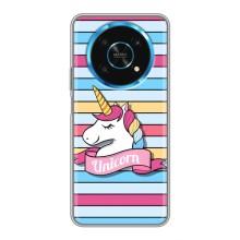 Чохол для Хуавей Гонор Магік 6 Літ 5Дж - (Єдинорожки - Новинки) (AlphaPrint) – Unicorn