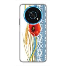 Силиконовый Чехол на Huawei Honor Magic 6 Lite 5G с картинкой Вышиванки – Вышиванка с цветком