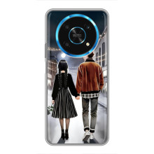Чехол с дизайном Венздей 2 на Huawei Honor Magic 6 Lite 5G – Уэнсдей и Тайлер