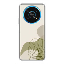 Силиконовый чехол с принтом в цветах на Huawei Honor Magic 6 Lite 5G – Монстера зелёная