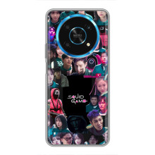 Чехол Гра в кальмара для Huawei Honor Magic 6 Lite 5G – Коллаж игры кальмара