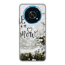 Новогодние, Праздничные Чехлы для Huawei Honor Magic 6 Lite 5G - 2024 год (Let it snow)
