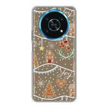 Новогодние, Праздничные Чехлы для Huawei Honor Magic 6 Lite 5G - 2024 год (Новогодние пряники)