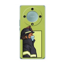 Силиконовый бампер (Работники) на Huawei Honor Magic 6 Lite 5G – Пожарник