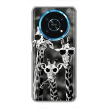 Силіконовий чохол з КАРТИНКАМИ літо для Huawei Honor Magic 6 Lite 5G (AlphaPrint) (Жирафи в окулярах)