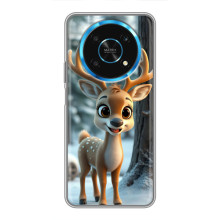 Яркий чехол для Huawei Honor Magic 6 Lite 5G с Зимними Оленятами – Оленёнок в лесу