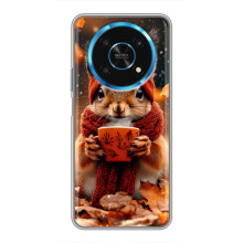 Друкований чохол 'Звірята з кавою' для Huawei Honor Magic 6 Lite 5G – Білка з кавою
