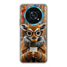 Друкований чохол 'Звірята з кавою' для Huawei Honor Magic 6 Lite 5G – Жираф з кавою