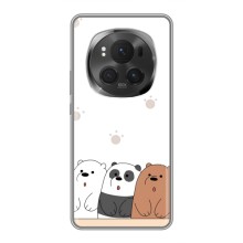 Чохли з зображенням різних тварин на Huawei Honor Magic 6 Pro (Здивовані ведмедики)