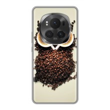 Чохли з принтом СОВИ для Huawei Honor Magic 6 Pro – Сова з зерен кави