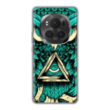 Чохли з принтом СОВИ для Huawei Honor Magic 6 Pro – Зелена сова