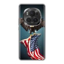 Чохол Прапор USA для Huawei Honor Magic 6 Pro (Орел і прапор)