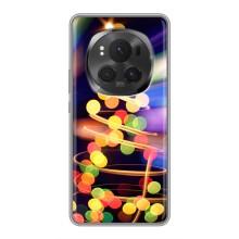 Чохол новорічна ялинка на Huawei Honor Magic 6 Pro (Гірлянди)