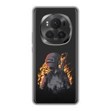 Чохол з картинкою "Герой Pubg" на Huawei Honor Magic 6 Pro (В полум'ї)