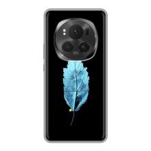 Чохол з картинками на чорному фоні для Huawei Honor Magic 6 Pro (Листя)