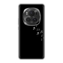 Чохол з картинками на чорному фоні для Huawei Honor Magic 6 Pro (Ноти)