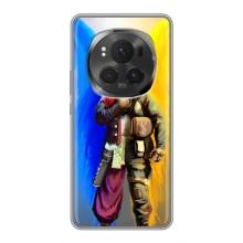 Чохол з картинкою (Патріотичний КОЗАК) на Huawei Honor Magic 6 Pro (КОЗАК  з крилами)